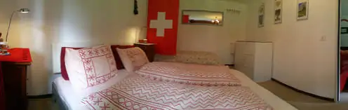 1 Bedroom with EU Double bed, view to Staubbach Falls, quiet, comfortable